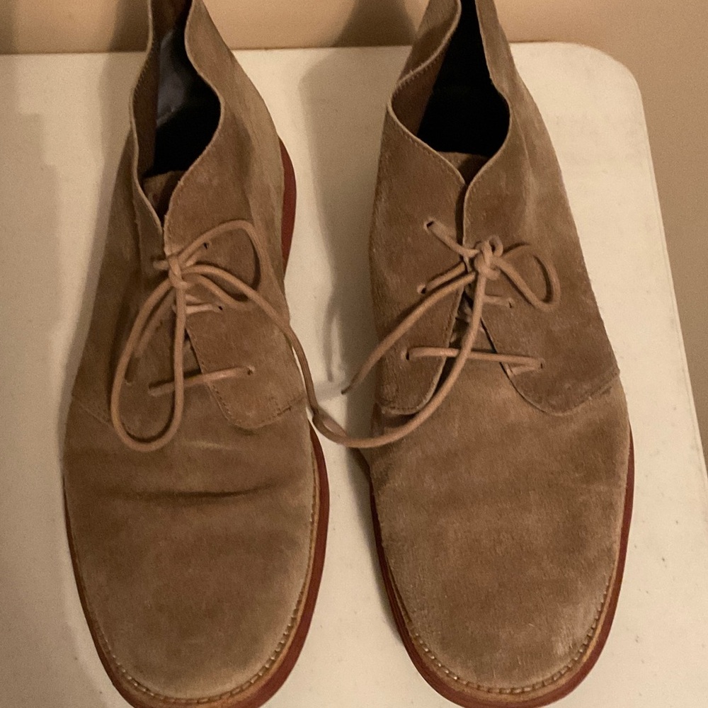 Cole Haan Men's Suede Chukka Boots in Beige-Tan